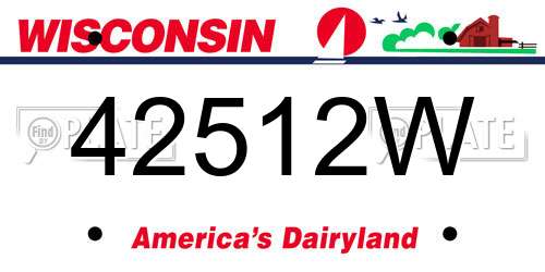 42512W Wisconsin License Plate