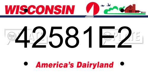 42581E2 Wisconsin License Plate