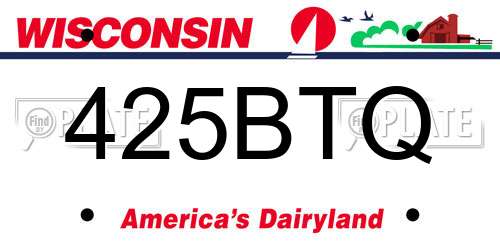 425BTQ Wisconsin License Plate