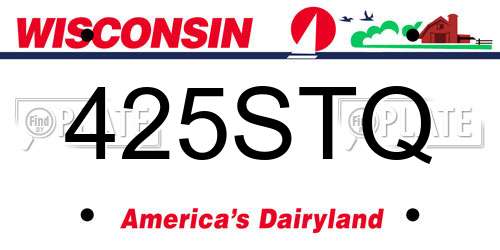 425STQ Wisconsin License Plate
