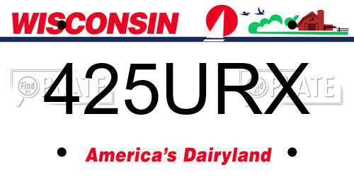 425URX Wisconsin License Plate