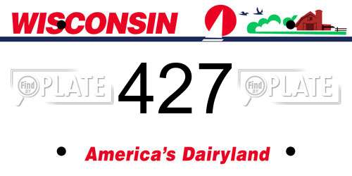 427 Wisconsin License Plate