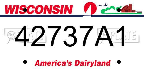 42737A1 Wisconsin License Plate