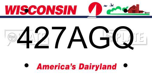427AGQ Wisconsin License Plate
