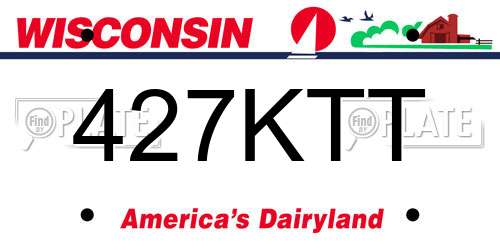427KTT Wisconsin License Plate