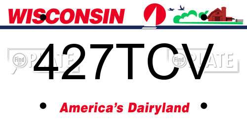 427TCV Wisconsin License Plate