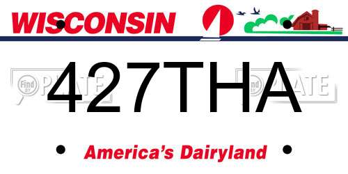 427THA Wisconsin License Plate