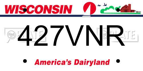427VNR Wisconsin License Plate