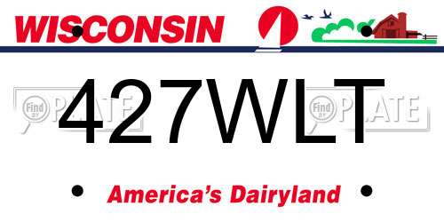 427WLT Wisconsin License Plate