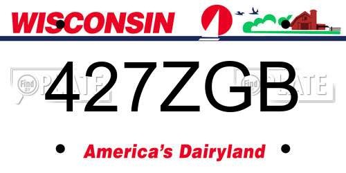 427ZGB Wisconsin License Plate