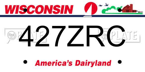 427ZRC Wisconsin License Plate