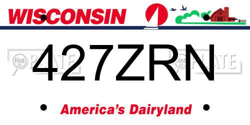 427ZRN Wisconsin License Plate