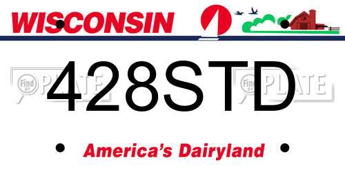 428STD Wisconsin License Plate