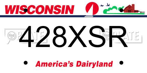 428XSR Wisconsin License Plate