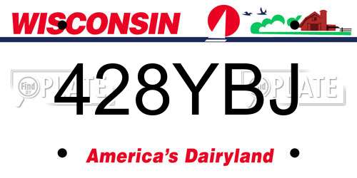 428YBJ Wisconsin License Plate