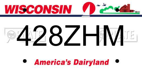 428ZHM Wisconsin License Plate