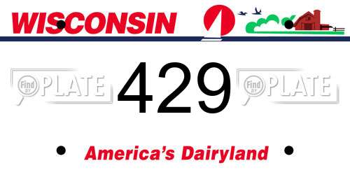 429 Wisconsin License Plate