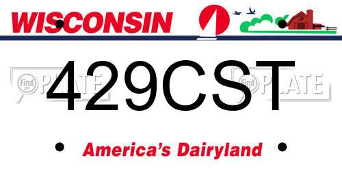 429CST Wisconsin License Plate
