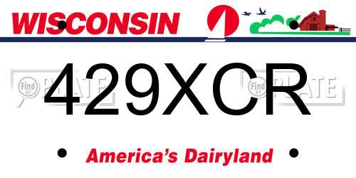 429XCR Wisconsin License Plate