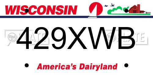429XWB Wisconsin License Plate