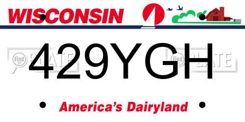 429YGH Wisconsin License Plate