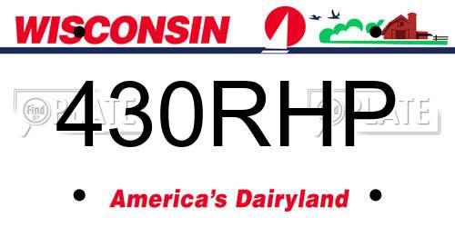 430RHP Wisconsin License Plate