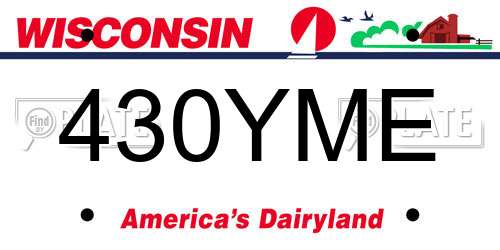 430YME Wisconsin License Plate