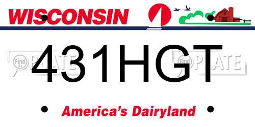 431HGT Wisconsin License Plate