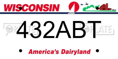 432ABT Wisconsin License Plate