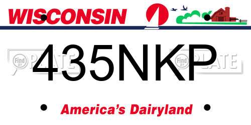 435NKP Wisconsin License Plate