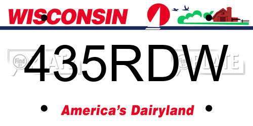 435RDW Wisconsin License Plate