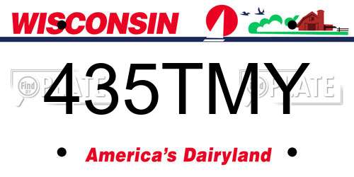 435TMY Wisconsin License Plate