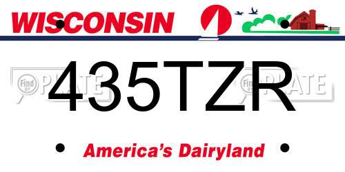 435TZR Wisconsin License Plate