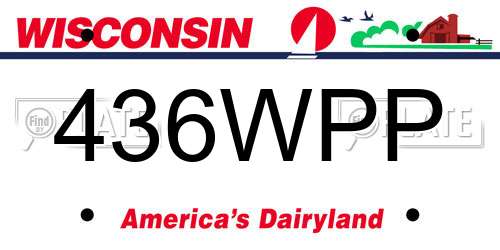 436WPP Wisconsin License Plate