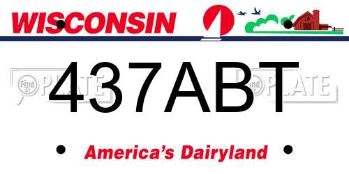 437ABT Wisconsin License Plate