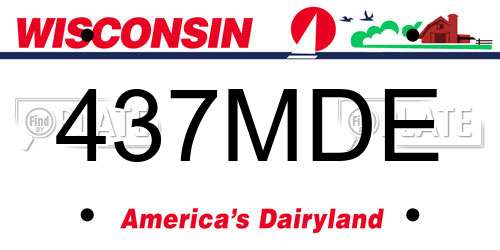 437MDE Wisconsin License Plate