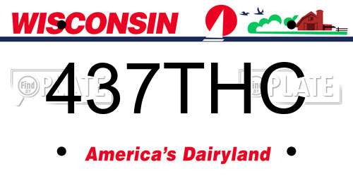 437THC Wisconsin License Plate