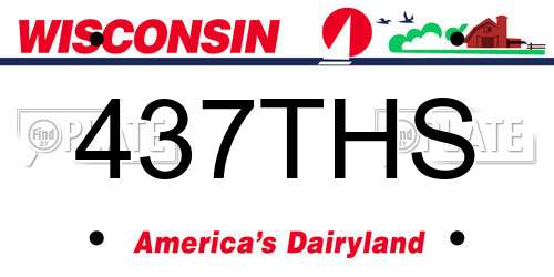 437THS Wisconsin License Plate