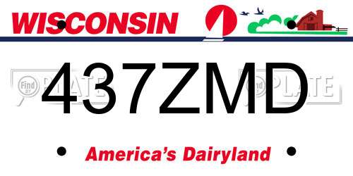 437ZMD Wisconsin License Plate
