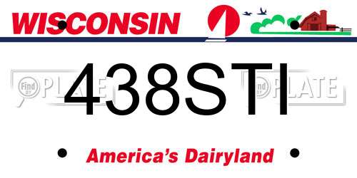 438STI Wisconsin License Plate