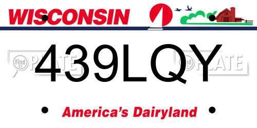 439LQY Wisconsin License Plate