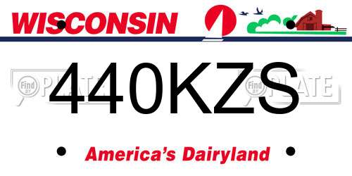 440KZS Wisconsin License Plate