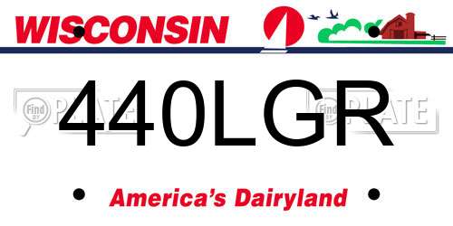 440LGR Wisconsin License Plate
