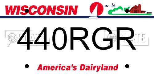 440RGR Wisconsin License Plate