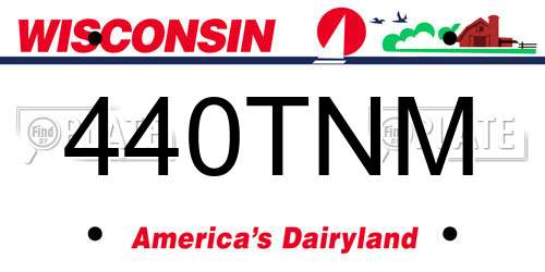 440TNM Wisconsin License Plate