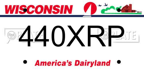 440XRP Wisconsin License Plate