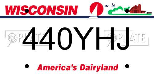 440YHJ Wisconsin License Plate