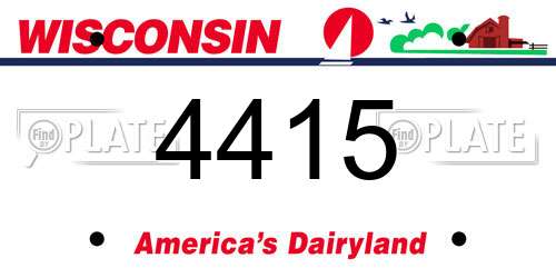 4415 Wisconsin License Plate