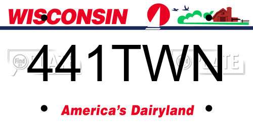 441TWN Wisconsin License Plate