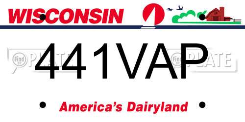 441VAP Wisconsin License Plate